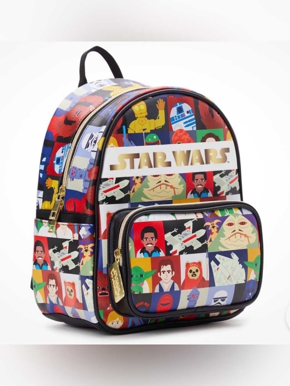 Star Wars Mini Backpack Character Grid Faux Leather Bag Accessory Innovations